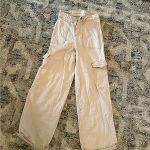Wild Fable Tan Elastic Waist Cargo Pants